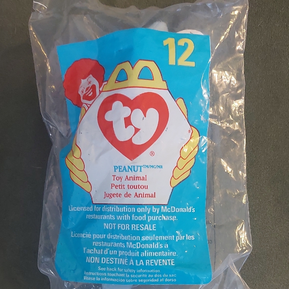 NIP Rare McDonalds Happy Meal Peanut Toy w/ Tag Errors 1993 1999